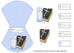 Male Baptism/christening Wobble Card