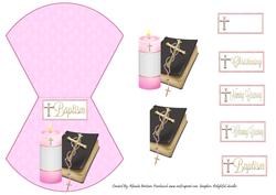 Female Baptism/christening Wobble Card