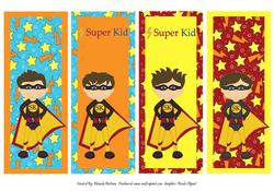 Super Kid Boy Book Marks