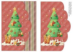 Snowy Christmas Tree Card Front