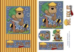 Mr Fix It Bear Card Front