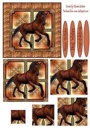 Brown Horse Card Front