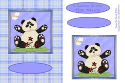 I Love You This Much Panda Bear Card Front
