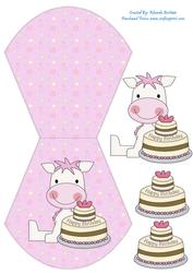 Birthday Pony Girl Wobble Card