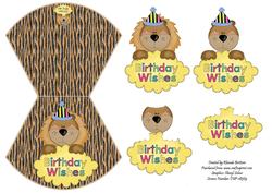 Lion Birthday Wishes Wobble Card