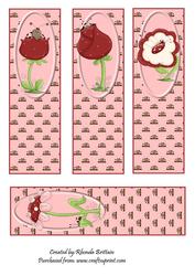 Funky Flowers Book Marks