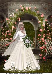 A4 Bride in White Card or Topper