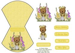 Bear in the Garden Wobble Card