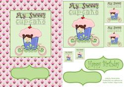 My Sweet Cupcake Card Front