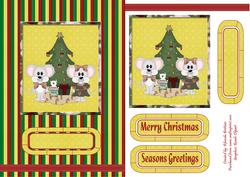 Christmas Mice Card Front