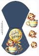 Monkey in a Cup Happy Birthday Wobble Card