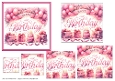 Pink Happy Birthday 5x5 Topper Pyramid