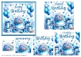Blue Happy Birthday 5x5 Topper Pyramid