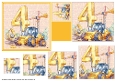 4th Birthday Construction 5 x 5 card with pyramid