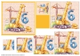 6th Birthday Construction 5 x 5 card with pyramid