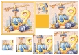 9th Birthday Construction 5 x 5 card with pyramid