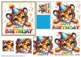 Happy Birthday Tiger Pyramid Card
