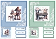 Piano Card Fronts x 2 with Gift Tags