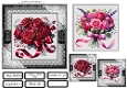 Bouquet of Roses Card Front with matching Gift Tags 6x6