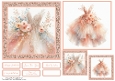 Evening Gown Card Front with Matching Gift Tags