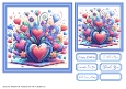 Abstract Flowers 3 Card Fronts