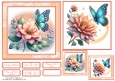 Butterfly Landing Card Front With Matching Gift Tag 6x6