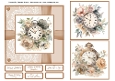 Floral Antique Clocks Card Front 6x6