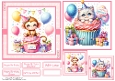 Happy Birthday Cupcakes 1 Card Front 6x6