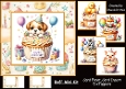 Happy Birthday Cup Cakes Animals Mini Kit 8x8