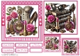 Steampunk Fashion 1 Card Front With Matching Gift Tag 6x6