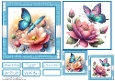 Butterfly Landing 2 Card Front With Matching Gift Tag 6x6