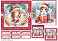 Christmas Angels 2 Card Front With Matching Gift Tag 6x6