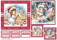 Christmas Angels 3 Card Front With Matching Gift Tag 6x6