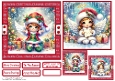 Christmas Angels 4 Card Front With Matching Gift Tag 6x6