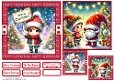 Christmas Boys 2 Card Front With Matching Gift Tag 6x6