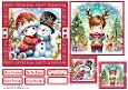 Christmas Boys 3 Card Front With Matching Gift Tag 6x6