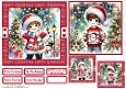 Christmas Boys 4 Card Front With Matching Gift Tag 6x6