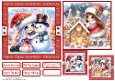 Christmas Girls 1 Card Front With Matching Gift Tag 6x6