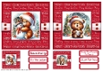 Christmas Bears 1 Card Fronts x 2 with Gift Tags