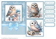 Christmas Winter Owls Card Front 5x7