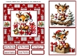 Christmas Baby Reindeers 2 Card Front 6x6
