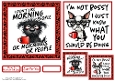 I Dont Like Morning People Card Front & Matching Gift Tags