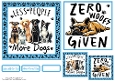 Less People More Dogs Card Front & Matching Gift Tags