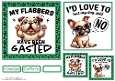 My Flabbers Have Been Gasted Card Front & Matching Gift Tags