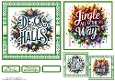 Deck the Halls Card front with matching Gift tags