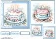 Cake Time Card Front With Matching Gift Tags 6x6