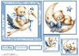 Its A Boy Card Front With Matching Gift Tags 6x6
