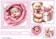 Its A Girl Card Front With Matching Gift Tags 6x6