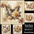 Butterflies & Flowers Gold Mini Kit 7x7