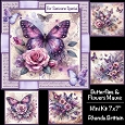 Butterflies & Flowers Mauve Mini Kit 7x7
